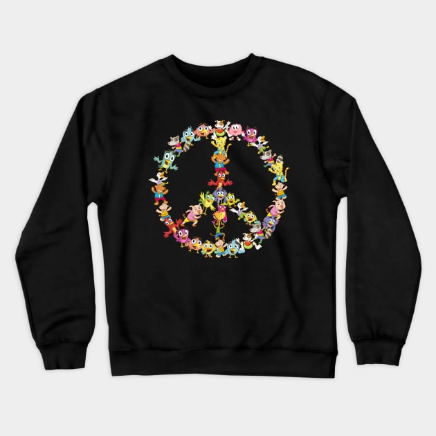 Peace Birds Crewneck Sweatshirt by simbamerch